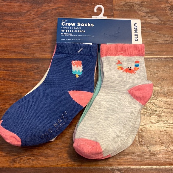 Old Navy Accessories 5 Nwt Old Navy Toddler Girl Socks 4t5t Poshmark